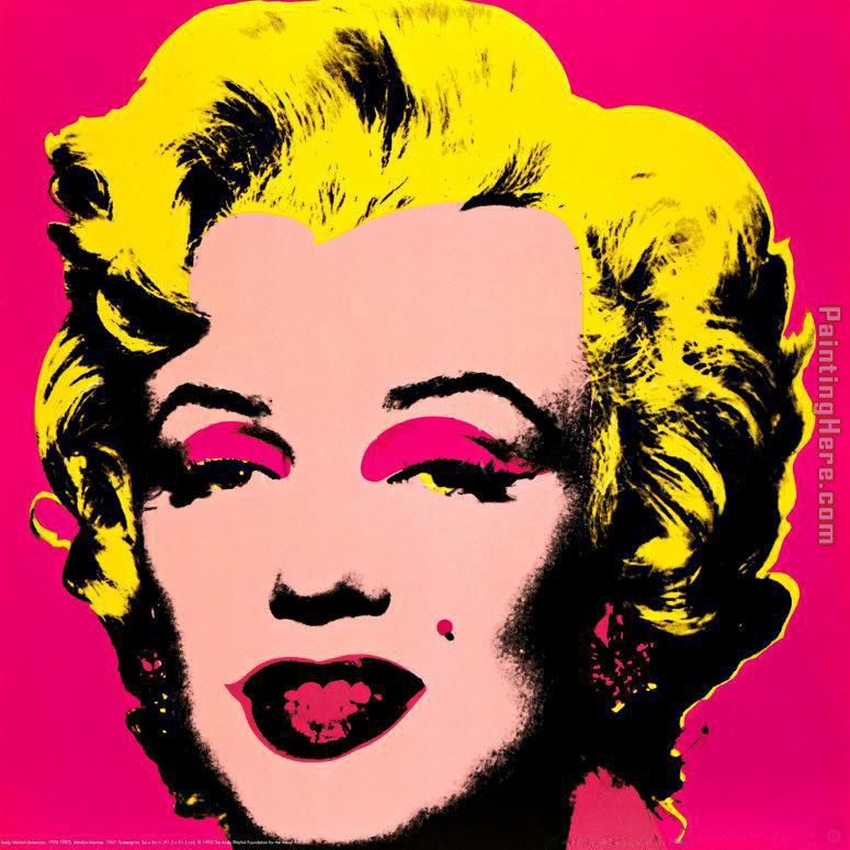 Marilyn Monroe Pink painting - Andy Warhol Marilyn Monroe Pink art painting